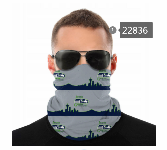 2021 NFL Seattle Seahawks #90 Dust mask with filter->nfl dust mask->Sports Accessory